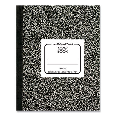 Composition Book: 80 Sheets, Quadrille Ruled
